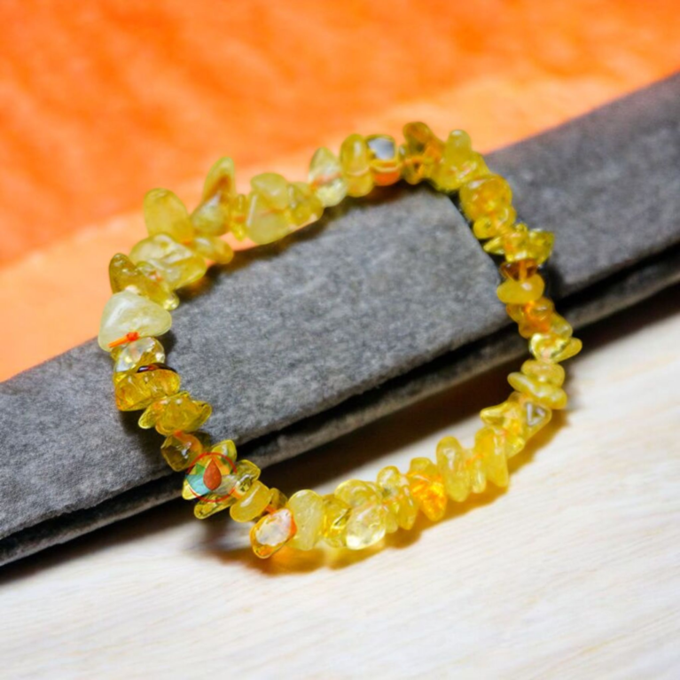 Uncut Citrine Bracelet