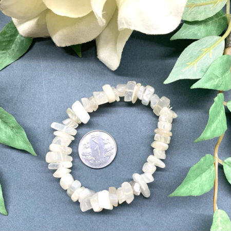 Uncut White Agate Bracelet