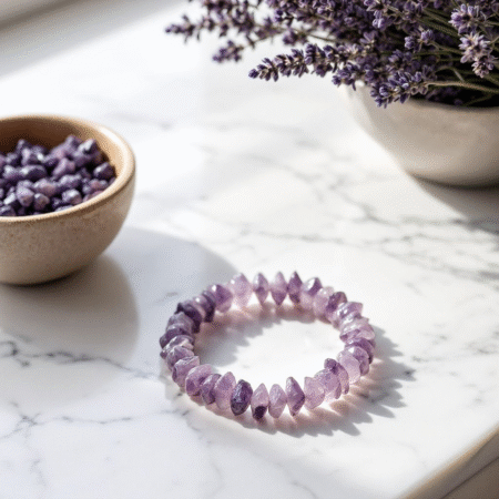 Uncut Amethyst Bracelet