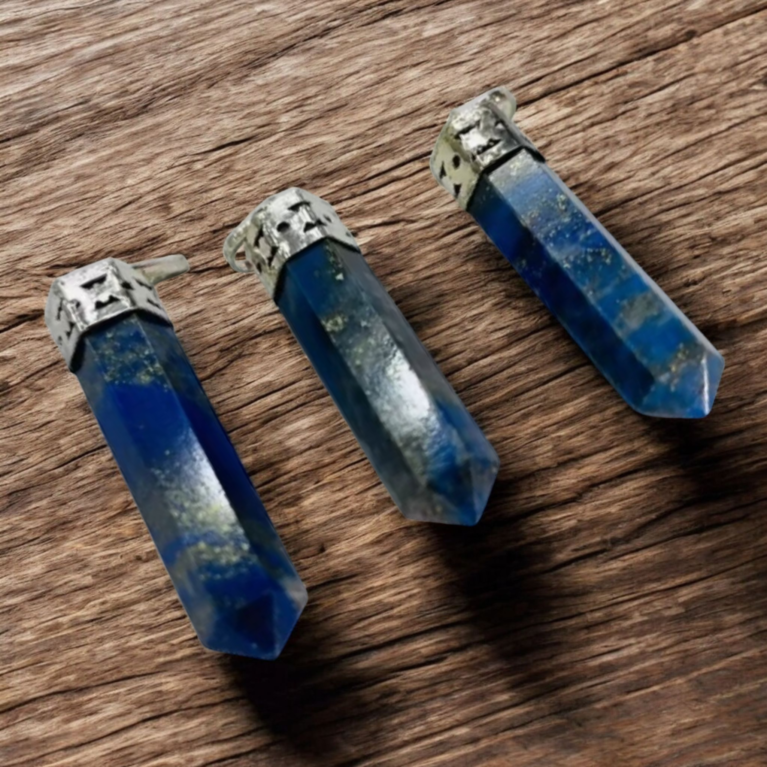 Lapis Pencil Pendant (with Cap)