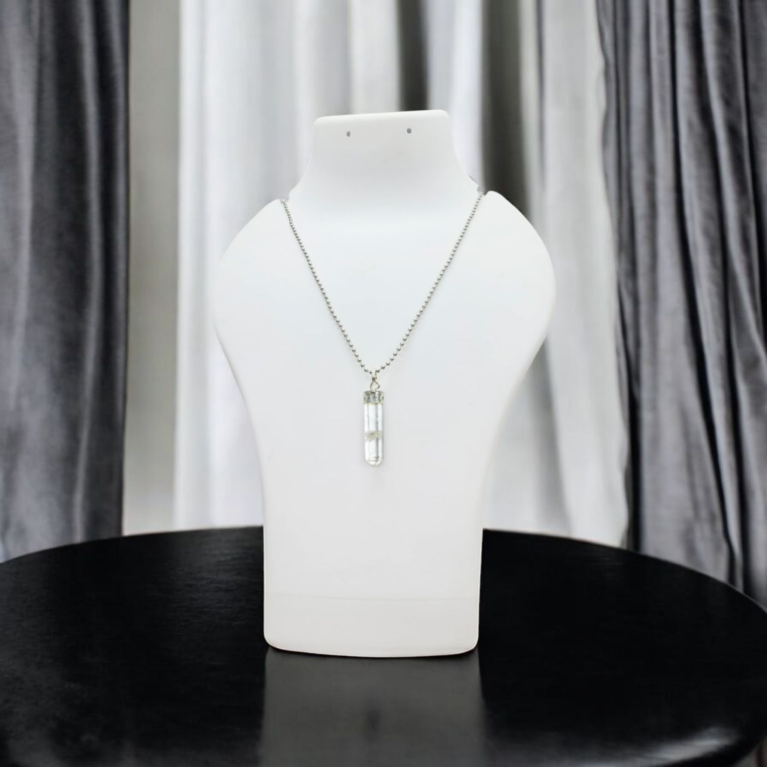 Clear Crystal Pencil Pendant (with Cap)