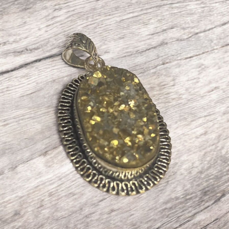 Pyrite Stone Ring/Pendant
