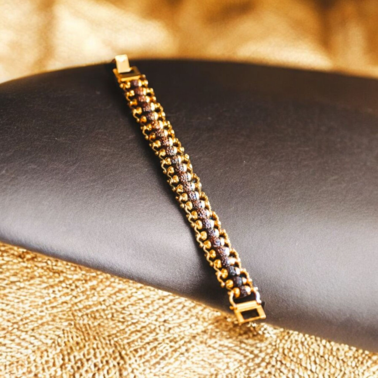 Rudraksh Golden Bracelet